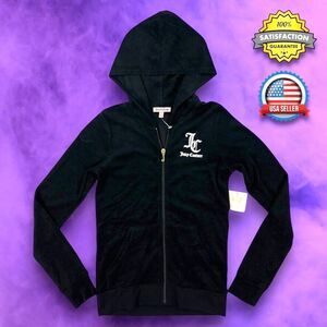 Girls Juicy Couture Black Label Full Zip Terry Hoodie Jacket Size 14 NWT $78